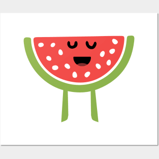 CHEERING HAPPY WATERMELON Posters and Art